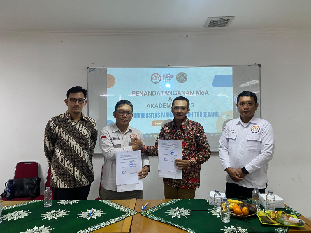 KPID Banten melakukan Penandatangan MoA (Memorandum of Agreement) dan Kegiatan Akademi P3SPS di Universitas Muhammadiyah Tangerang