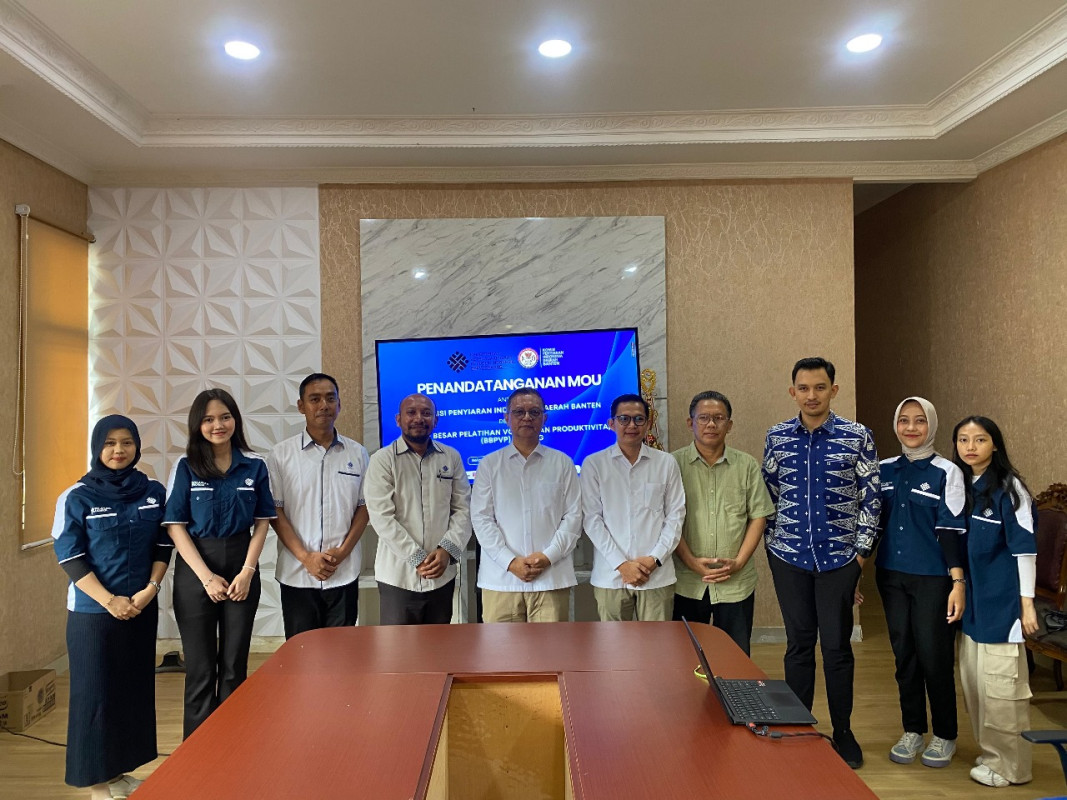 Komisi Penyiaran Indonesia Daerah (KPID) Banten menandatangani nota kesepakatan (MoU) dengan Balai Besar Pelatihan Vokasi dan Produktivitas (BBPVP) Serang.